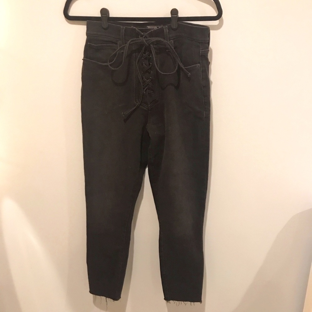 Lace Up Jeans